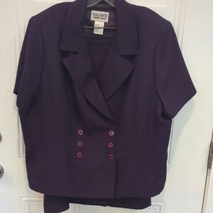 Women's Purple Jacket and Skirt Set